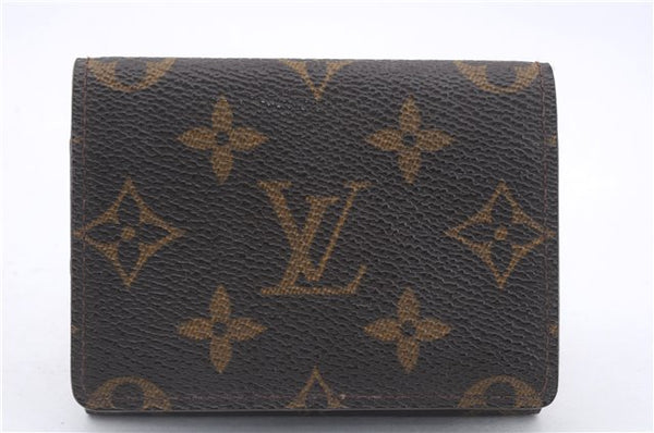 Auth Louis Vuitton Monogram Enveloppe Carte de Visite Card Case M62920 LV 5858D