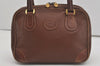 Authentic GUCCI Vintage Hand Bag Purse Leather Brown 5858I