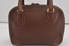 Authentic GUCCI Vintage Hand Bag Purse Leather Brown 5858I