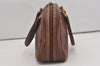 Authentic GUCCI Vintage Hand Bag Purse Leather Brown 5858I