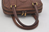 Authentic GUCCI Vintage Hand Bag Purse Leather Brown 5858I