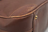 Authentic GUCCI Vintage Hand Bag Purse Leather Brown 5858I