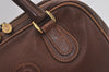 Authentic GUCCI Vintage Hand Bag Purse Leather Brown 5858I