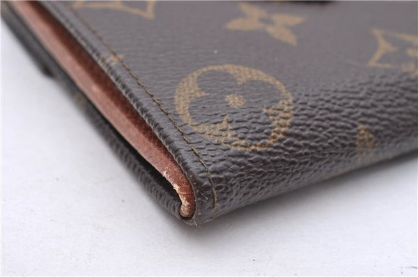 Auth Louis Vuitton Monogram Porte Monnaie Billets Trifold Wallet M61660 LV 5859D