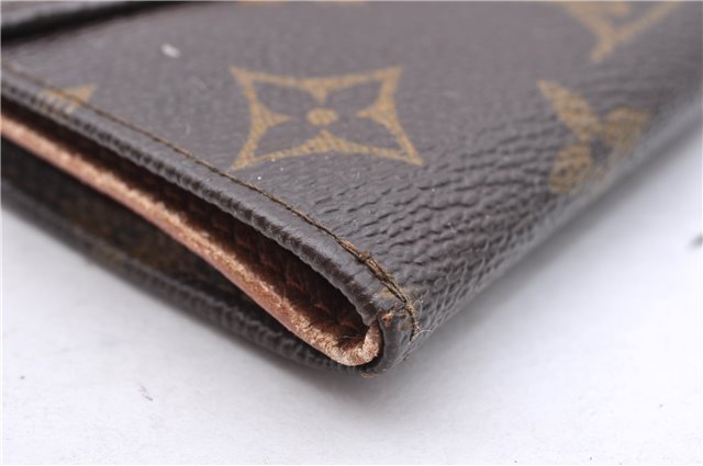 Auth Louis Vuitton Monogram Porte Monnaie Billets Trifold Wallet M61660 LV 5859D