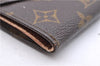 Auth Louis Vuitton Monogram Porte Monnaie Billets Trifold Wallet M61660 LV 5859D