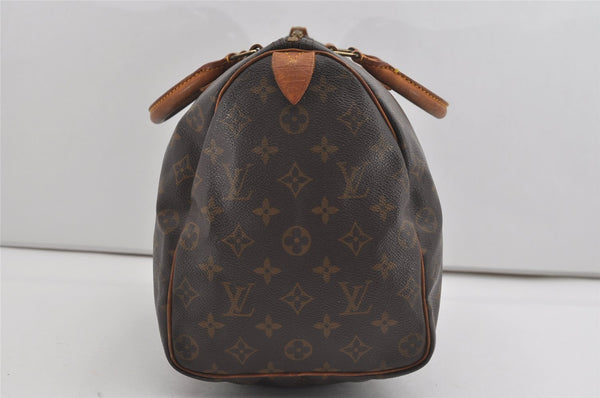 Authentic Louis Vuitton Monogram Speedy 35 Hand Boston Bag M41524 LV 5863I