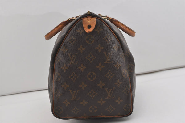 Authentic Louis Vuitton Monogram Speedy 35 Hand Boston Bag M41524 LV 5863I