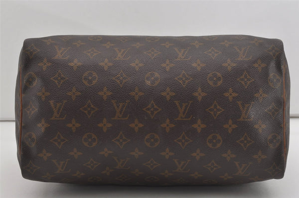 Authentic Louis Vuitton Monogram Speedy 35 Hand Boston Bag M41524 LV 5863I