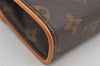 Auth Louis Vuitton Monogram Pochette Florentine Pouch Waist Bag M51855 LV 5866I