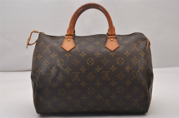 Authentic Louis Vuitton Monogram Speedy 30 Hand Boston Bag M41526 LV 5867I