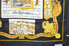 Authentic HERMES Carre 90 Scarf "SALZBURG" Silk Black 5868E