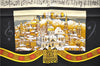 Authentic HERMES Carre 90 Scarf "SALZBURG" Silk Black 5868E