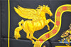 Authentic HERMES Carre 90 Scarf "SALZBURG" Silk Black 5868E