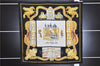 Authentic HERMES Carre 90 Scarf "SALZBURG" Silk Black 5868E