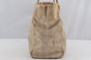 Authentic CHANEL New Travel Line Shoulder Tote Bag Nylon Leather Beige 5870I