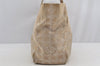 Authentic CHANEL New Travel Line Shoulder Tote Bag Nylon Leather Beige 5870I