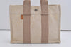Authentic HERMES New Fourre Tout PM Hand Tote Bag Purse Canvas Beige 5871I