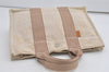 Authentic HERMES New Fourre Tout PM Hand Tote Bag Purse Canvas Beige 5871I