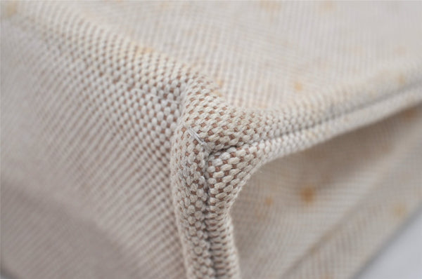Authentic HERMES New Fourre Tout PM Hand Tote Bag Purse Canvas Beige 5871I