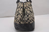 Authentic COACH Signature Shoulder Tote Bag Canvas Leather 6086 Black 5873I