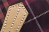 Authentic BURBERRY BLUE LABEL Check Shoulder Bag Canvas Leather Purple 5874E