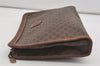 Authentic CELINE Macadam Blason Pattern Clutch Hand Bag PVC Leather Brown 5874I