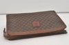 Authentic CELINE Macadam Blason Pattern Clutch Hand Bag PVC Leather Brown 5874I