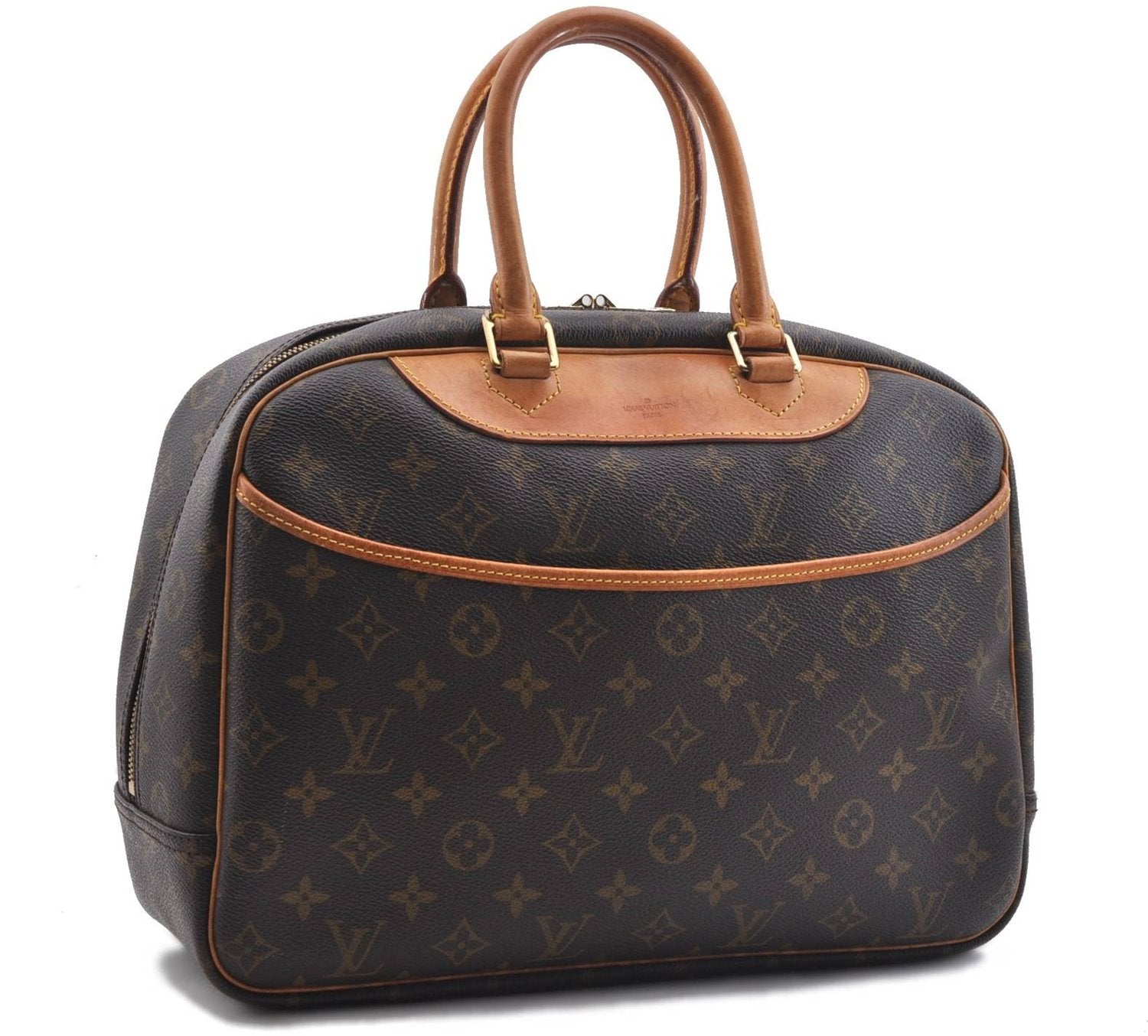 Authentic LOUIS VUITTON Monogram Deauville Hand Bag Purse M47270 LV 5875C