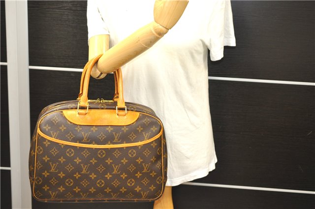 Authentic LOUIS VUITTON Monogram Deauville Hand Bag Purse M47270 LV 5875C