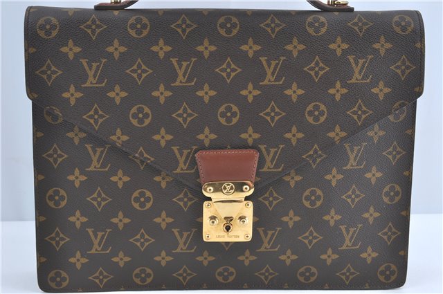 Auth Louis Vuitton Monogram Porte Documents Bandouliere M53338 Briefcase 5878C