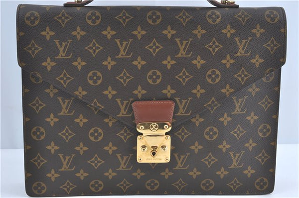 Auth Louis Vuitton Monogram Porte Documents Bandouliere M53338 Briefcase 5878C