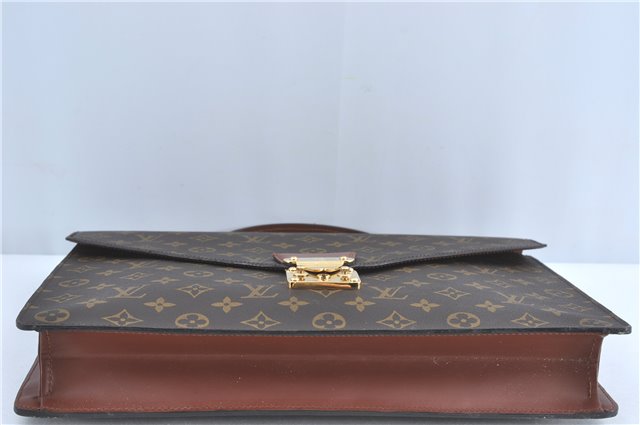 Auth Louis Vuitton Monogram Porte Documents Bandouliere M53338 Briefcase 5878C