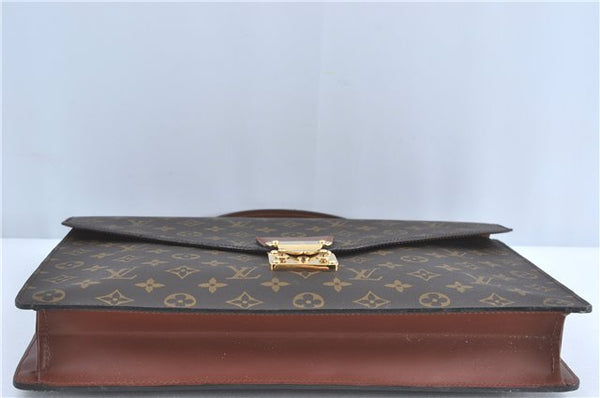 Auth Louis Vuitton Monogram Porte Documents Bandouliere M53338 Briefcase 5878C