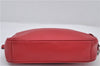 Authentic COACH Vintage Chain Shoulder Hand Bag Pouch Purse Leather Red 5878E