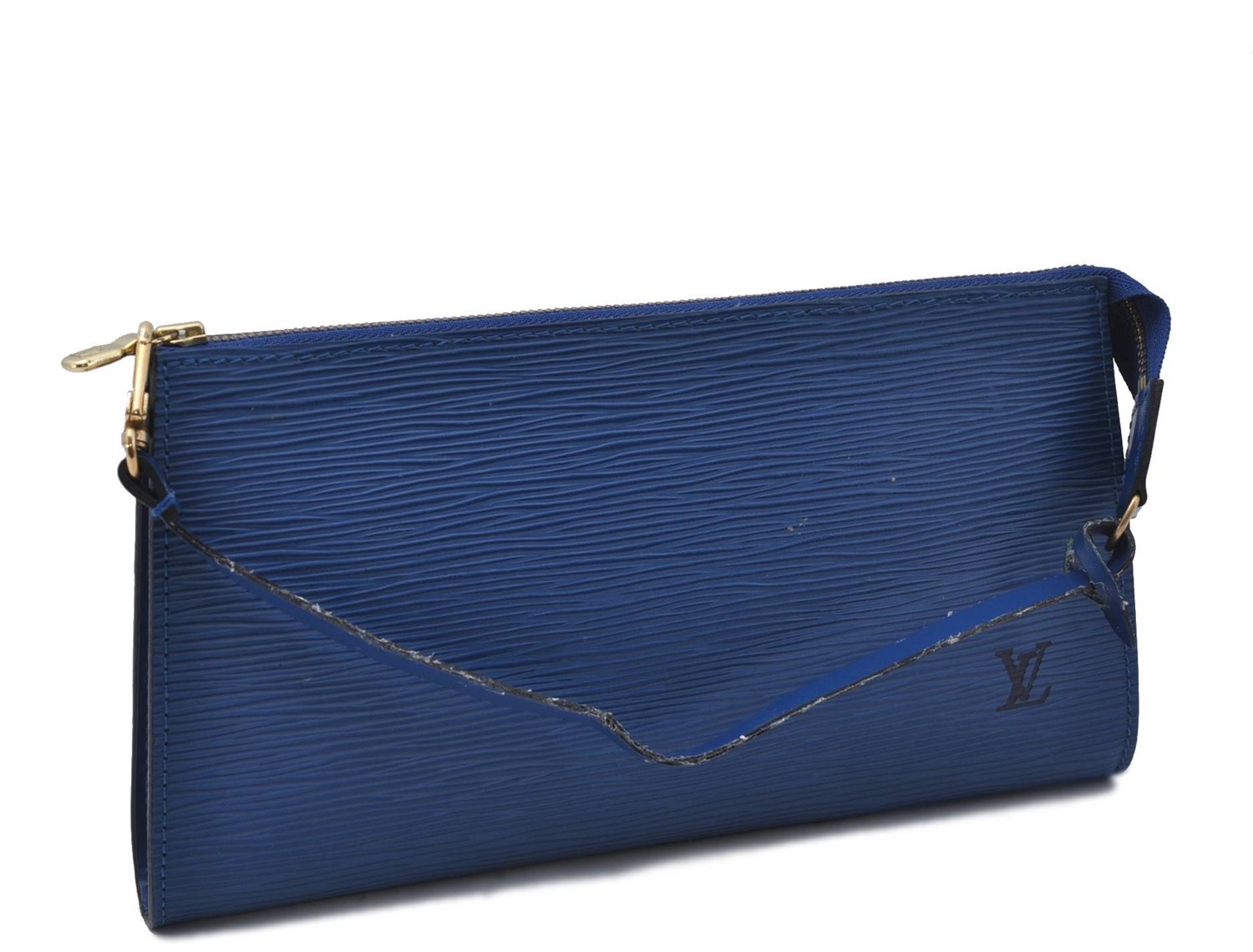 Authentic Louis Vuitton Epi Pochette Accessoires Pouch Blue M52945 LV 5879C