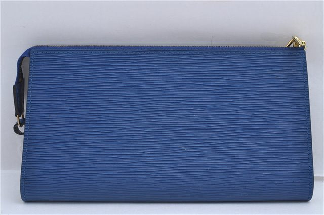 Authentic Louis Vuitton Epi Pochette Accessoires Pouch Blue M52945 LV 5879C