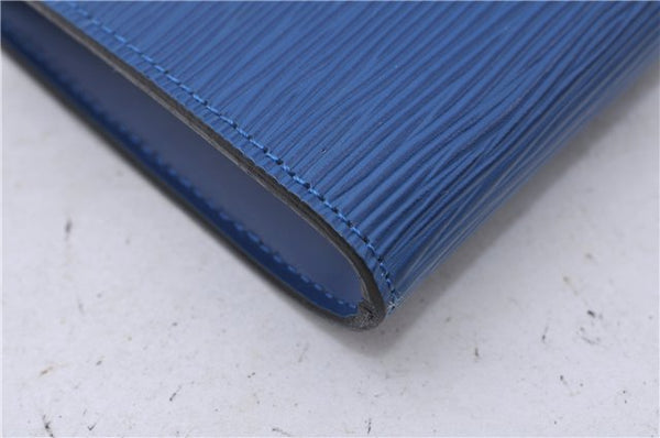 Authentic Louis Vuitton Epi Pochette Accessoires Pouch Blue M52945 LV 5879C