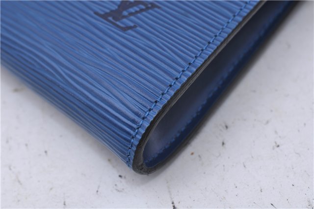 Authentic Louis Vuitton Epi Pochette Accessoires Pouch Blue M52945 LV 5879C