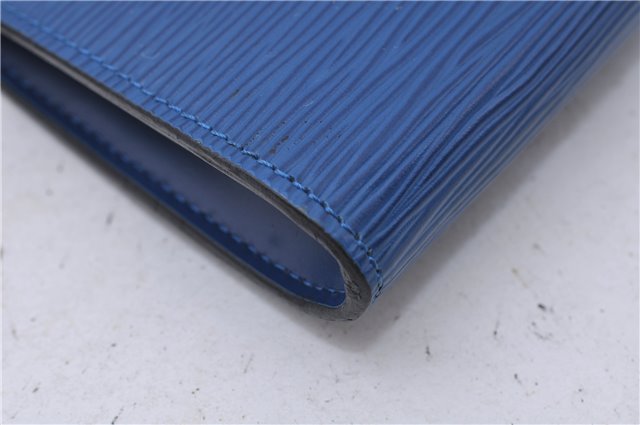 Authentic Louis Vuitton Epi Pochette Accessoires Pouch Blue M52945 LV 5879C
