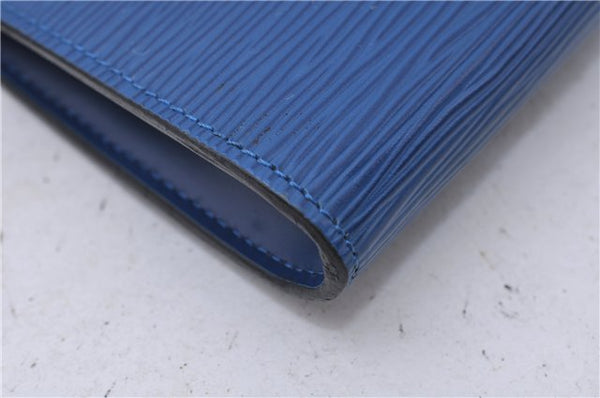 Authentic Louis Vuitton Epi Pochette Accessoires Pouch Blue M52945 LV 5879C