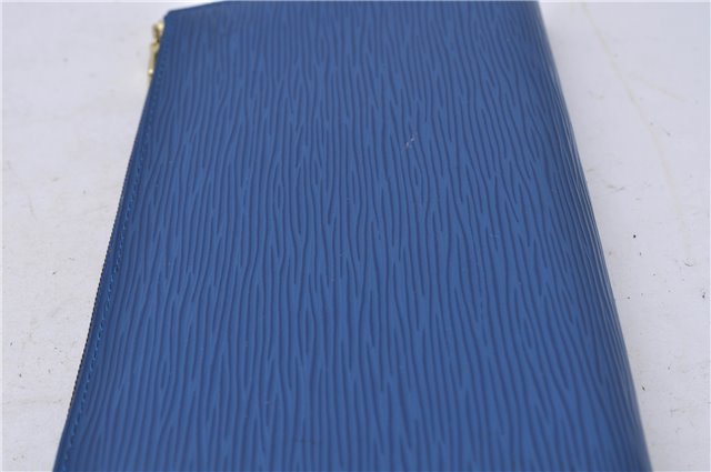 Authentic Louis Vuitton Epi Pochette Accessoires Pouch Blue M52945 LV 5879C