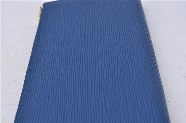 Authentic Louis Vuitton Epi Pochette Accessoires Pouch Blue M52945 LV 5879C