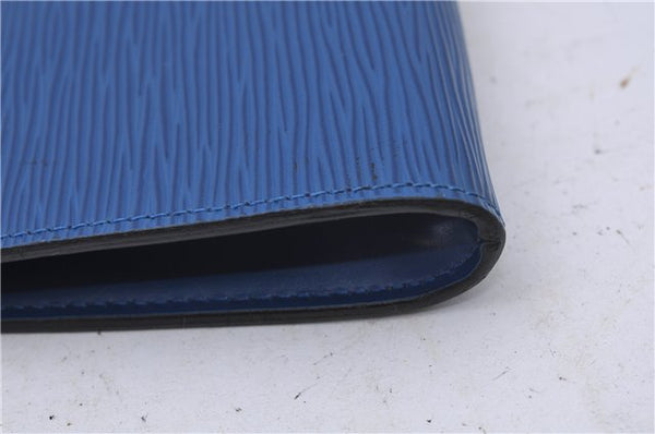 Authentic Louis Vuitton Epi Pochette Accessoires Pouch Blue M52945 LV 5879C