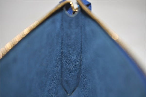 Authentic Louis Vuitton Epi Pochette Accessoires Pouch Blue M52945 LV 5879C