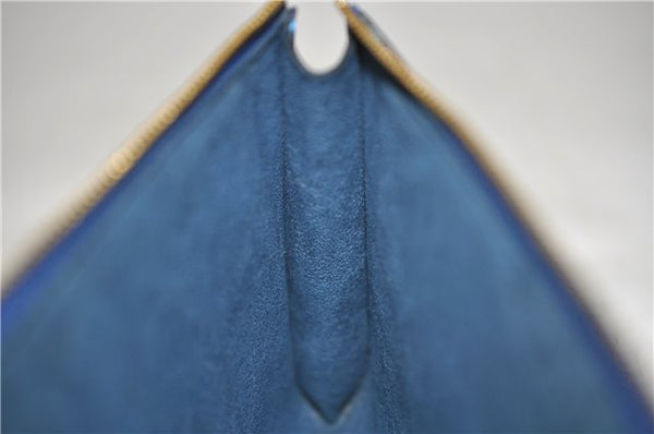 Authentic Louis Vuitton Epi Pochette Accessoires Pouch Blue M52945 LV 5879C
