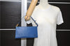 Authentic Louis Vuitton Epi Pochette Accessoires Pouch Blue M52945 LV 5879C