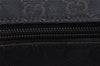 Authentic GUCCI Shoulder Hand Bag Purse GG Canvas Enamel 0014158 Black 5880I