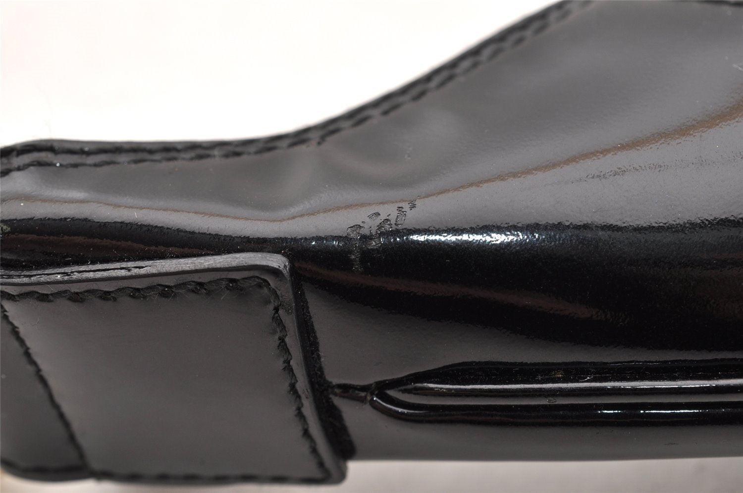 Authentic GUCCI Shoulder Hand Bag Purse GG Canvas Enamel 0014158 Black 5880I