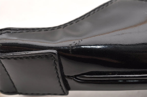 Authentic GUCCI Shoulder Hand Bag Purse GG Canvas Enamel 0014158 Black 5880I